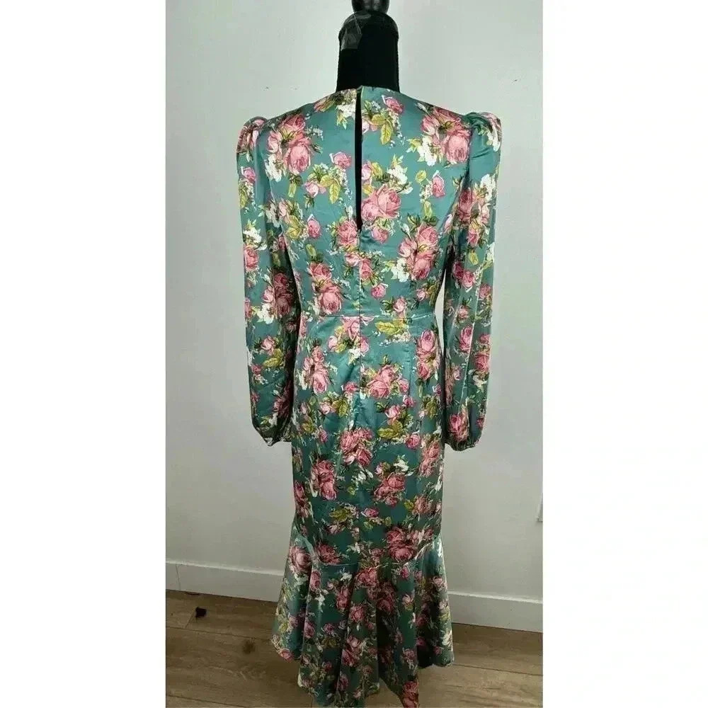 ASTR LONG SLEEVE FLORAL MAXI DRESS SIZE MEDIUM BOHO, HOLIDAY WEDDING GUEST - Picture 4 of 16